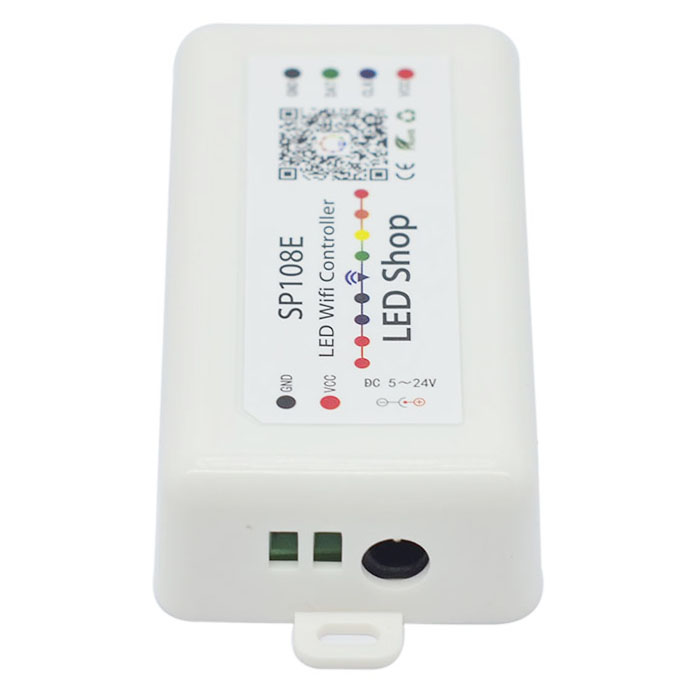DC5-24V SP108E WiFi LED Addressable RGB SPI Pixel Controller, DIY Modes, For Programmable LED Strip DC5-24V SP108E WiFi LED Addressable RGB SPI Pixel Controller, DIY Modes, For Programmable LED Strip